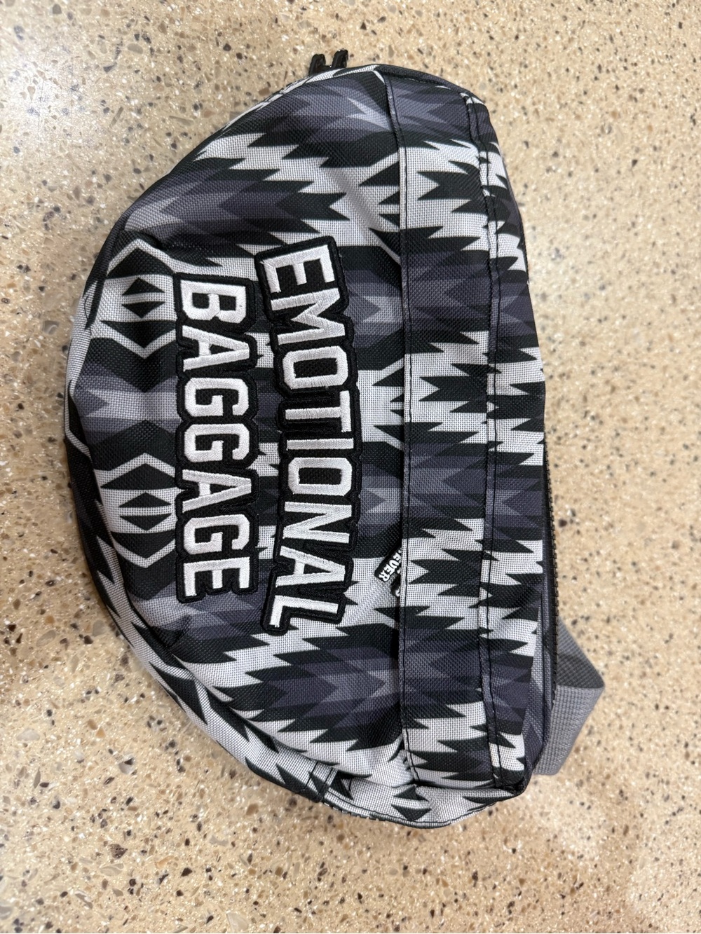 ALF Emotional Baggage Black & Gray Patterned Men's Waist Bag